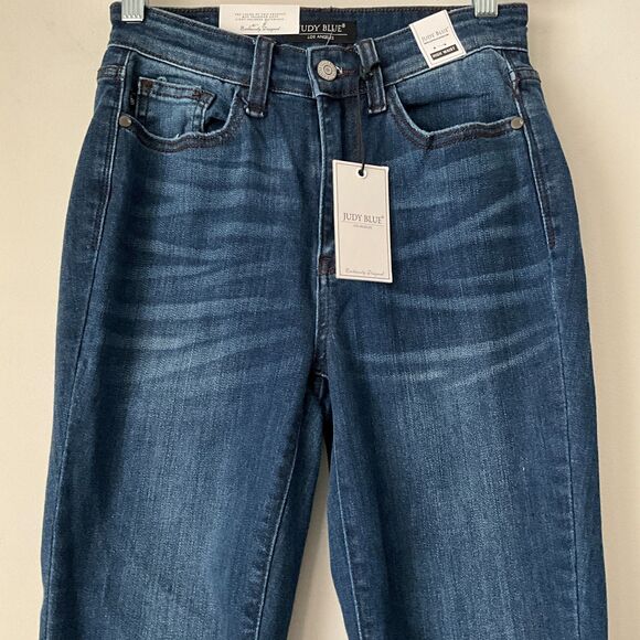 Judy Blue Bloom High Rise Jeans Skinny Fit Side Slit 25 - Picture 4 of 8
